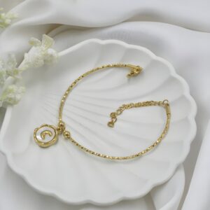 Elegant gold-plated bracelet with a modern design, perfect for women and special occasions