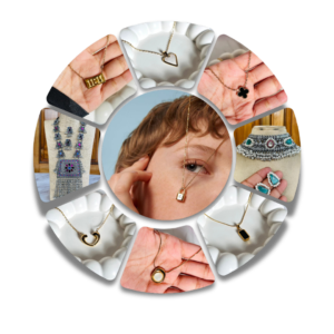 Stylish oxidized silver necklace with tribal-inspired patterns and dangling beads