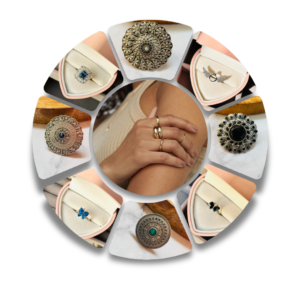 Stylish oxidized silver necklace with tribal-inspired patterns and dangling beads.