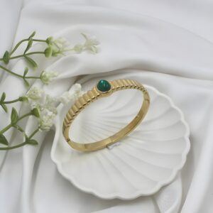 Elegant gold-plated bracelet with a modern design, perfect for women and special occasions